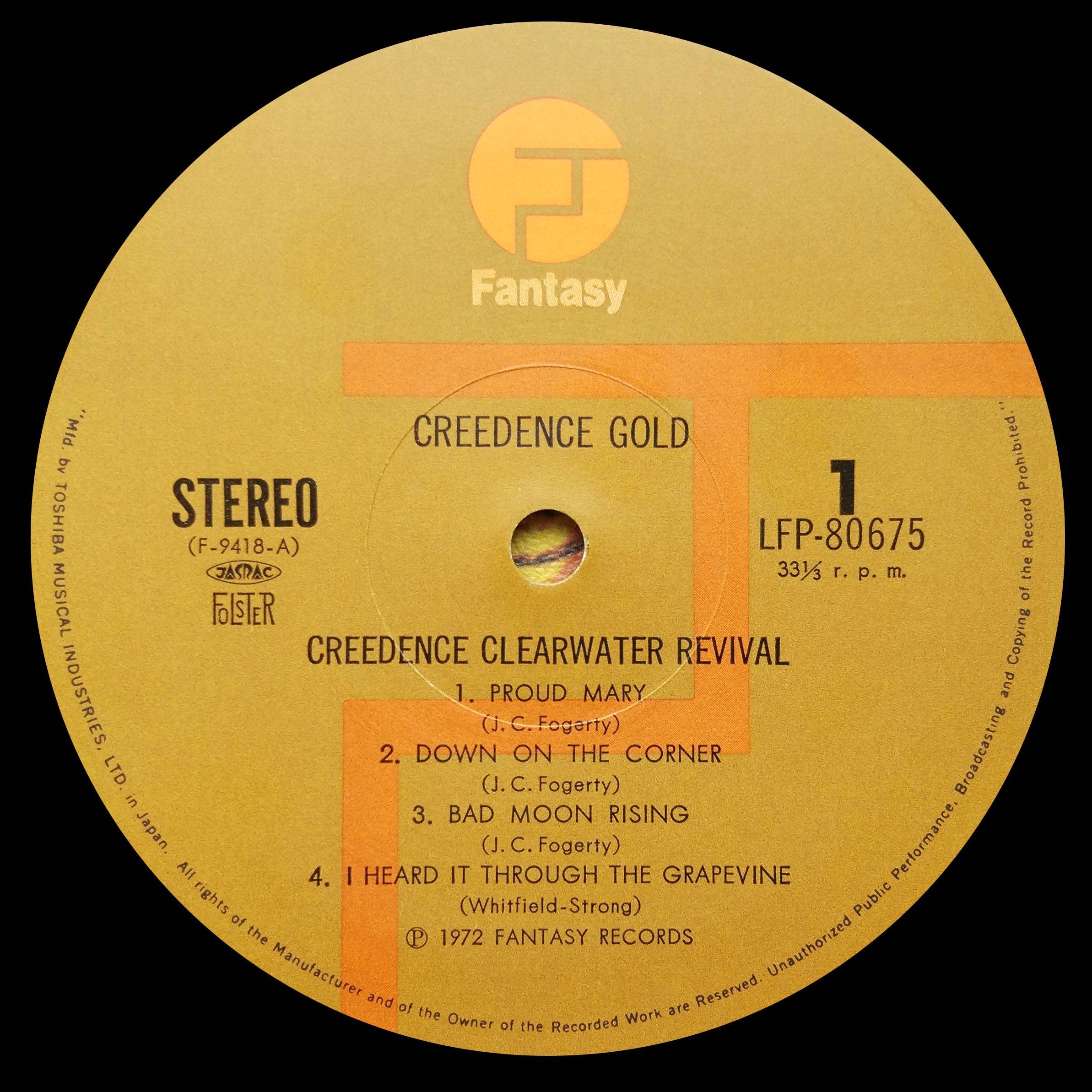 Creedence Clearwater Revival Creedence Gold [lp label a jpn]